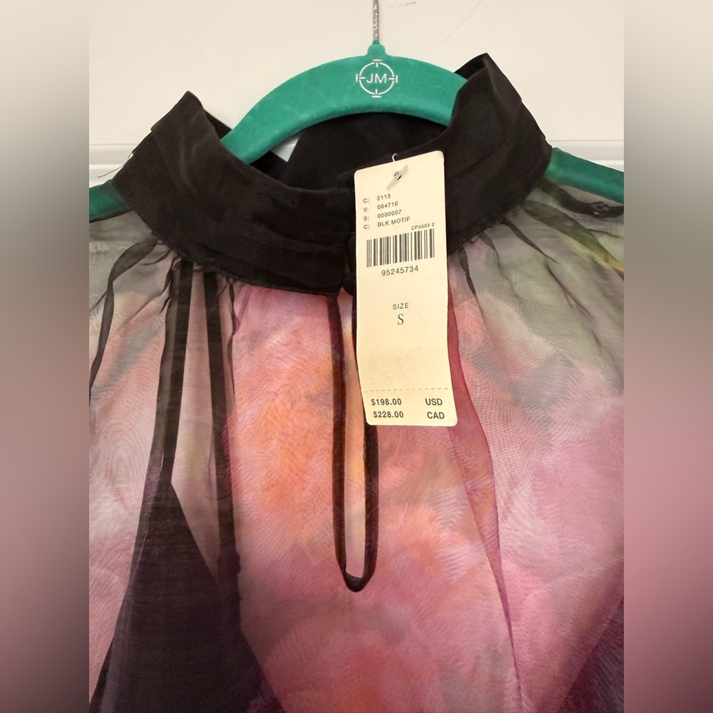 NWT BHLDN Carina Short-Sleeve High-Neck
Organza Midi Dress size Small - Picture 5 of 6